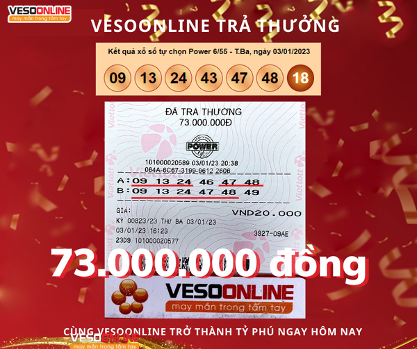 2 Giải Nhất Power 6/55 trong 1 tấm vé?