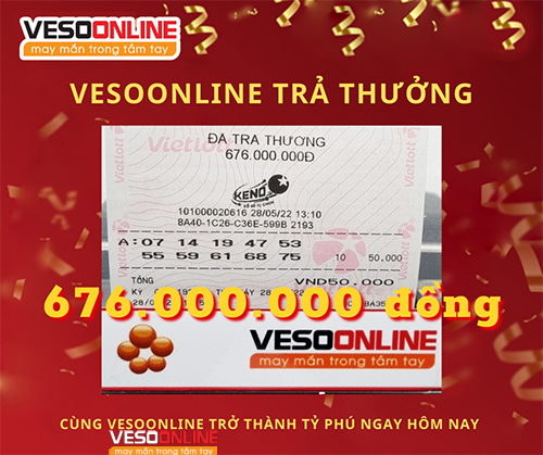 Keno: Vé 50K trúng ngay 676 triệu