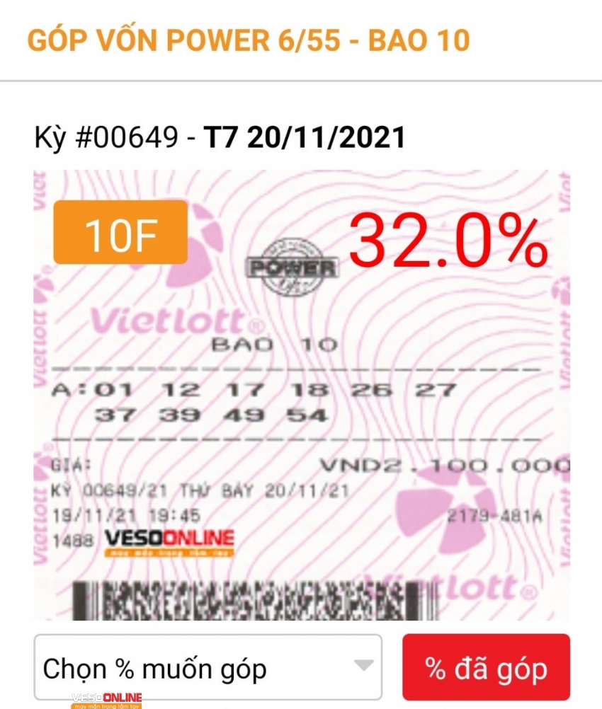 Tăng tỷ lệ trúng Jackpot với Vé Bao