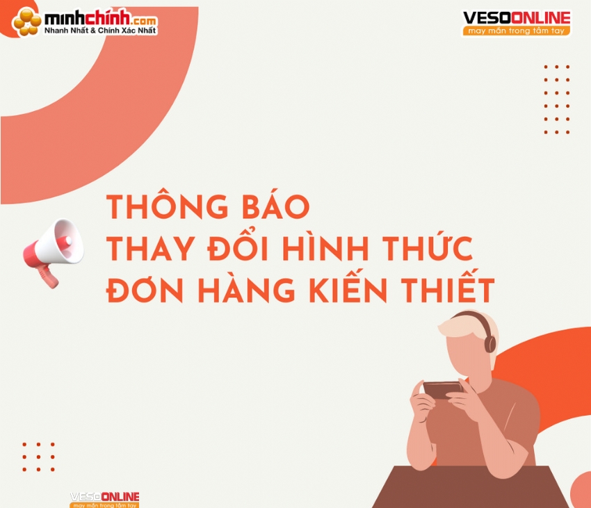 Thông báo thay đổi hình thức nhận hình ảnh vé đơn hàng kiến thiết Xổ số Minh Chính