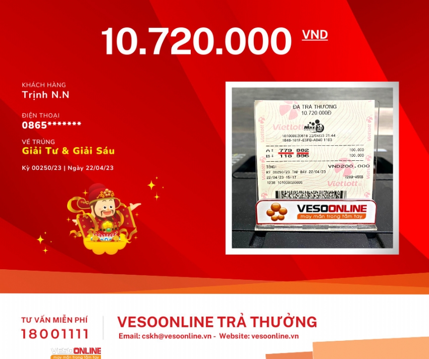 Tin trúng thưởng đầu tuần với Max 3D Pro
