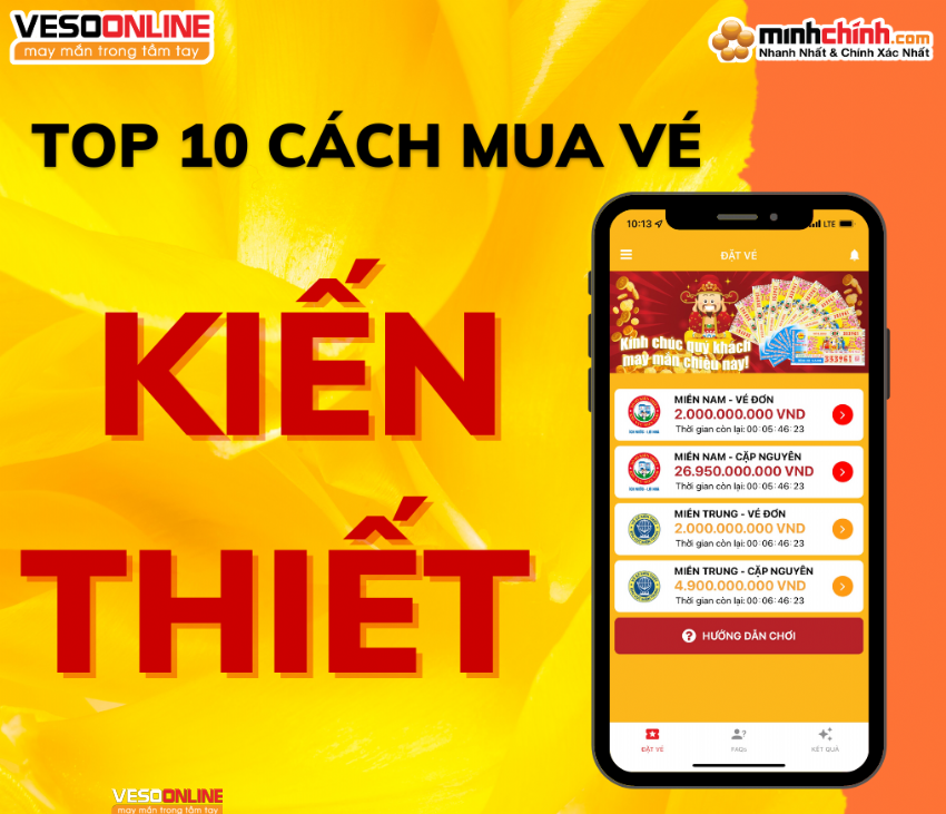 Top 10 cách mua vé Kiến thiết online