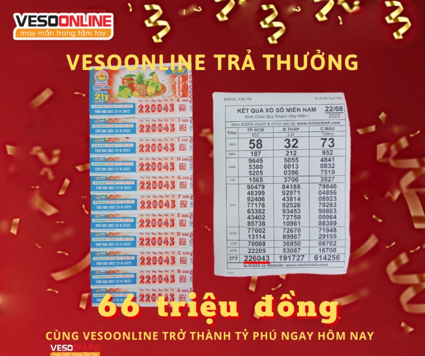 Vé trúng Khuyến khích Kiến thiết ngày 22/08/2022